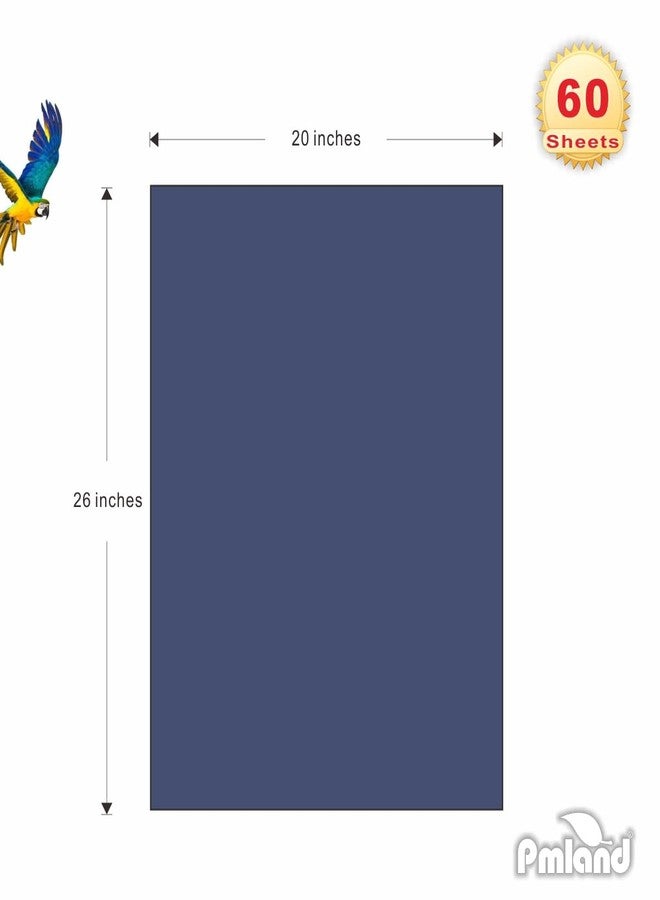 PMLAND Indigo Tissue Paper 26 x 20 Inches – 60 Sheets Large Size Wrapping Paper Bigger Than Standard 14 x 20 for Gift Wrap Bags Boxes Crafts and Decorations - Image 2